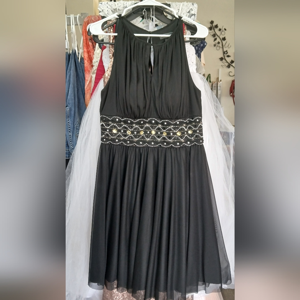 Elegant Black Sleeveless Dress